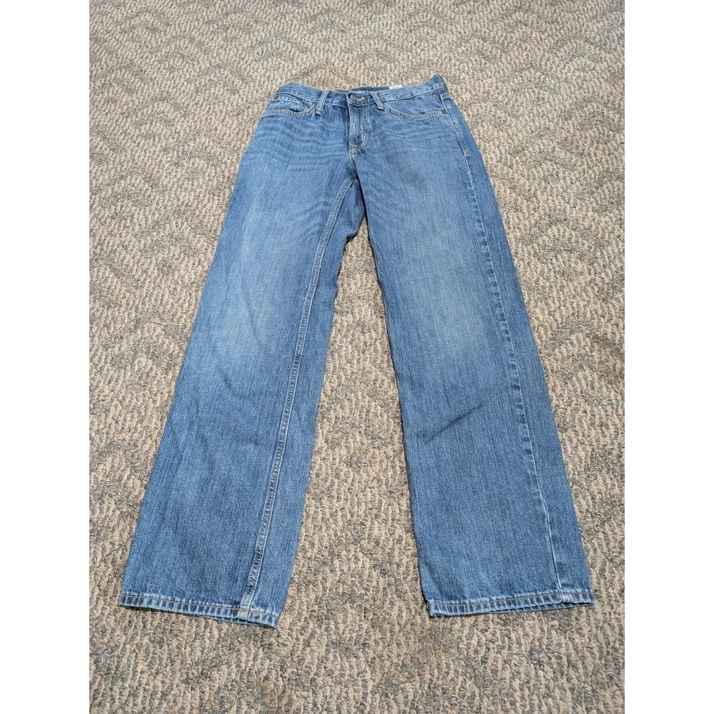 Old Navy Loose Fit Jeans Mens 28x32 Medium Wash Blue Denim 100% Cotton Wide Leg